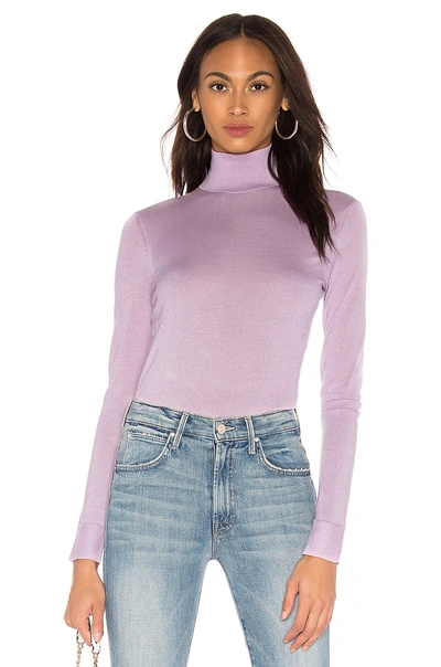 Shop Theory Foundation Turtleneck Sweater In Pink Lilac