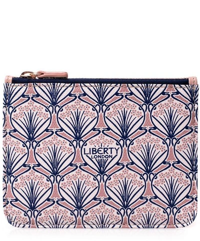 Shop Liberty London Coin Pouch In Iphis Canvas In Pink