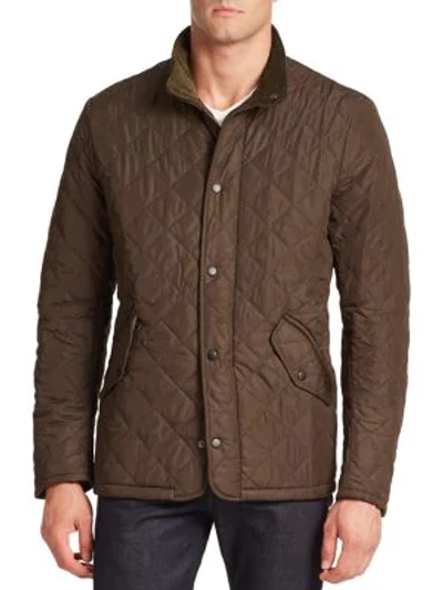 Shop Barbour Men's Flyweight Quilted Jacket In Olive