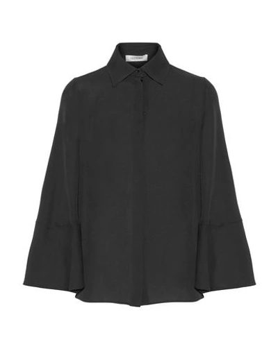 Shop Valentino Silk Shirts & Blouses In Black