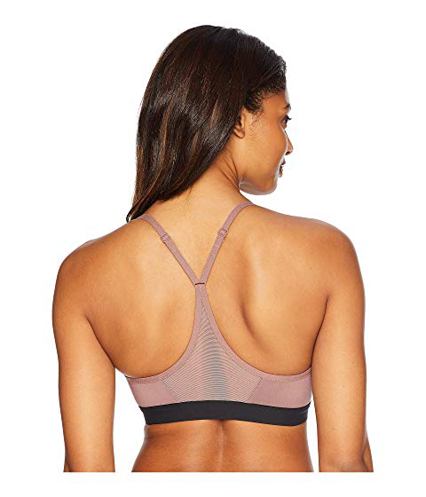 nike training indy light bra in smokey mauve
