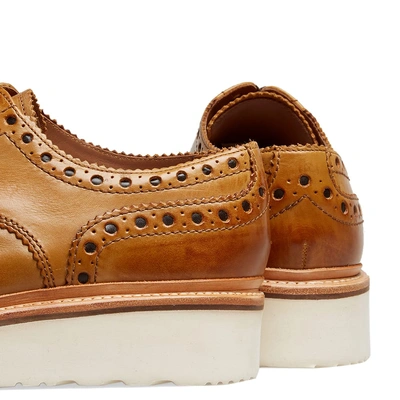Shop Grenson Archie V Brogue In Brown