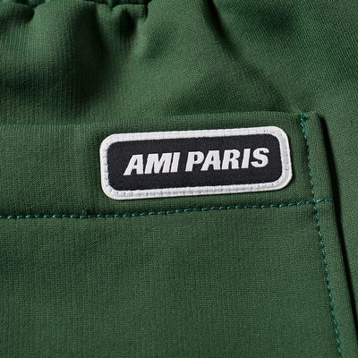 Shop Ami Alexandre Mattiussi Ami Taped Track Pant In Green