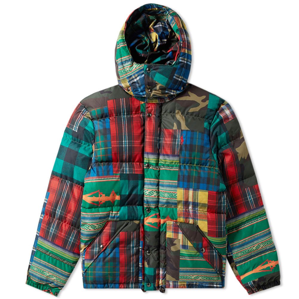 polo ralph lauren patchwork puffer jacket