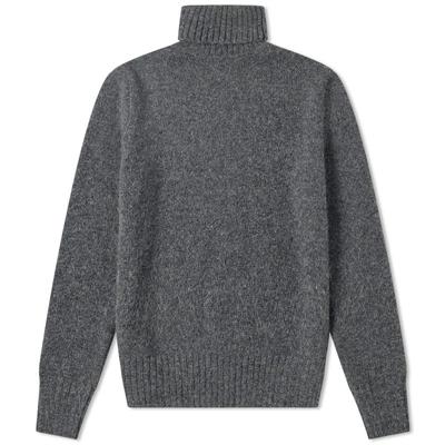 Shop Ami Alexandre Mattiussi Ami Roll Neck Knit In Grey