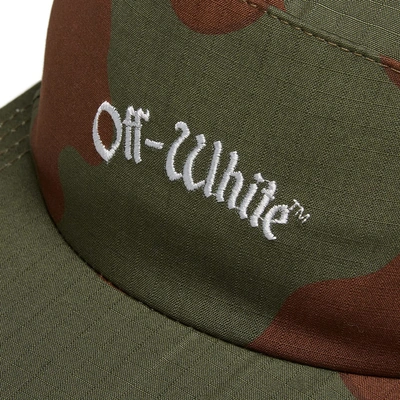 Shop Off-white Camo Logo Cap In Green