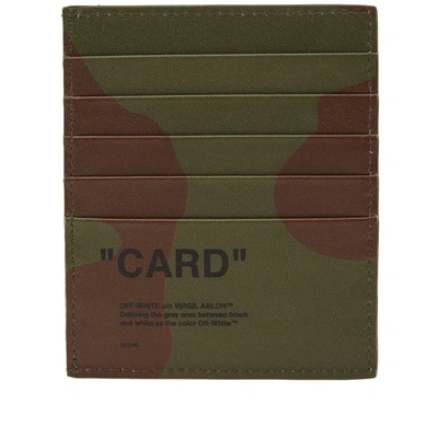 Shop Off-white Quote Card Holder In Green