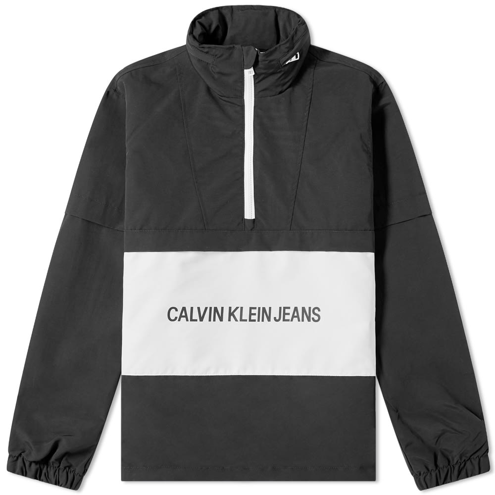 calvin klein institutional logo popover jacket