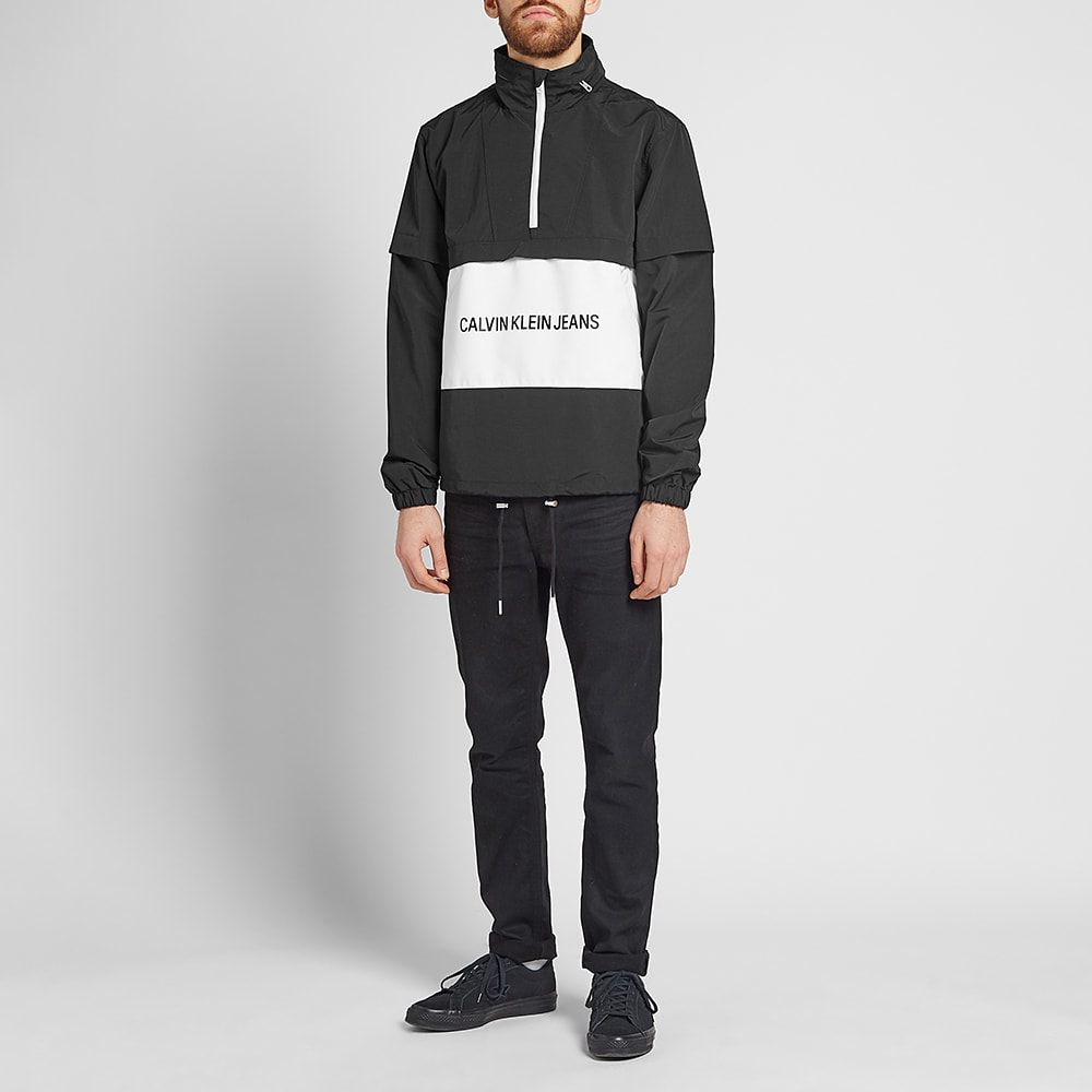 calvin klein institutional logo popover jacket