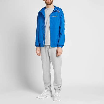 Shop Calvin Klein Nylon Zip-up Jacket In Blue