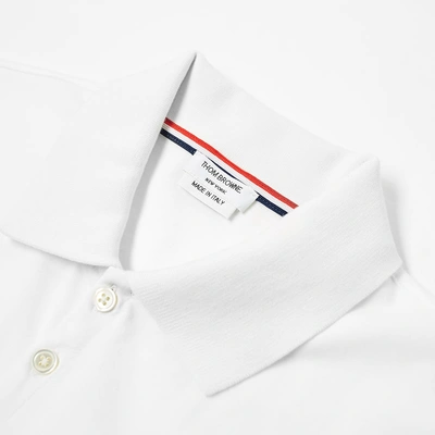 Shop Thom Browne Stripe Pocket Jersey Polo In White