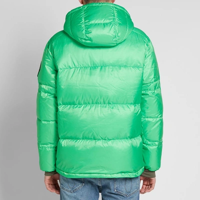 Shop Polo Ralph Lauren Hooded Down Jacket In Green