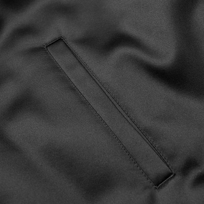 Shop Alexander Mcqueen Skull Silk Blouson Jacket In Black