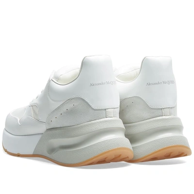 Shop Alexander Mcqueen Wedge Sole Runner In White