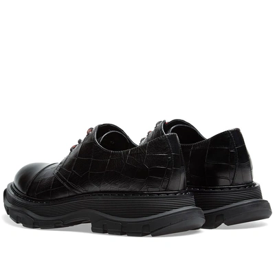 Shop Alexander Mcqueen Oversized Sole Derby Shoe In Black