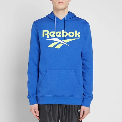 Shop Reebok Vector Hoody In Blue