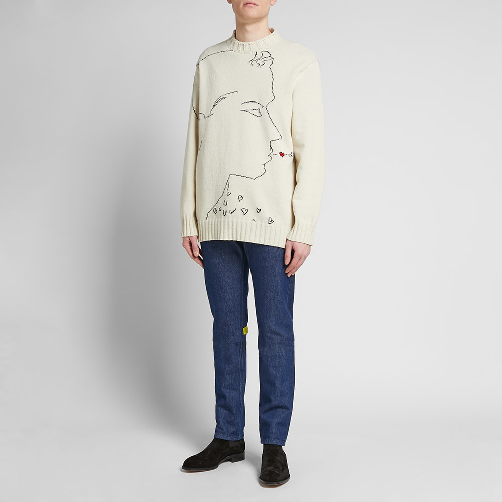 raf simons tape jeans