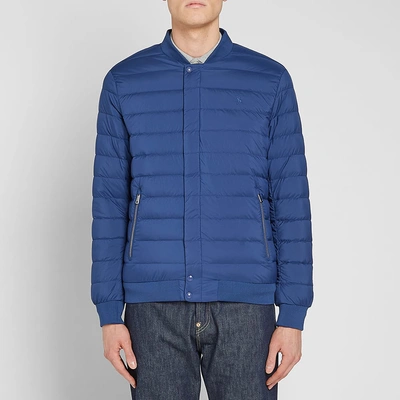 Shop Polo Ralph Lauren Lightweight Down Bomber Jacket In Blue