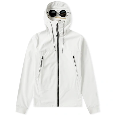 C.p. Company Soft Shell Goggle Jacket In White | ModeSens