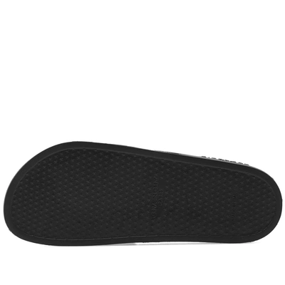 Shop Givenchy Rubber Logo Slide In Black