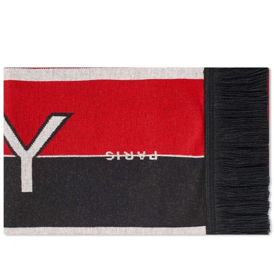 Shop Givenchy Logo Football Scarf In Red