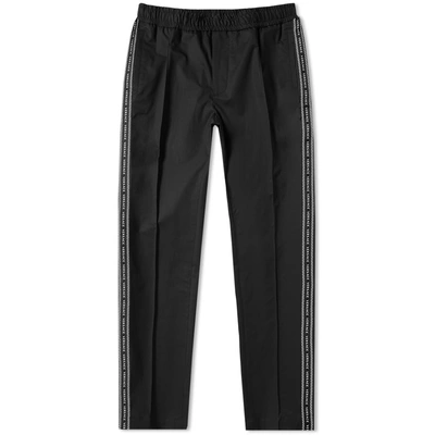 Shop Versace Taped Down Track Pant In Black