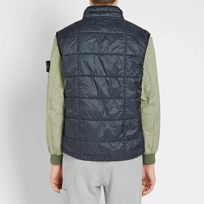 Shop Stone Island Garment Dyed Quilted Gilet In Blue