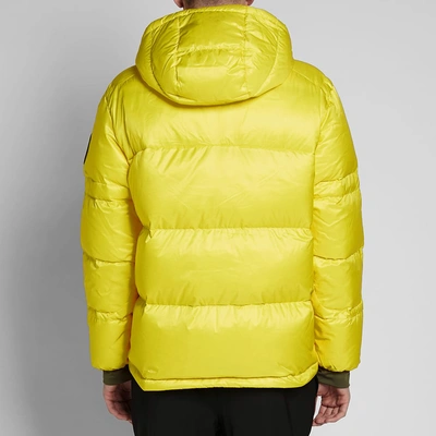 Shop Polo Ralph Lauren Hooded Down Jacket In Yellow