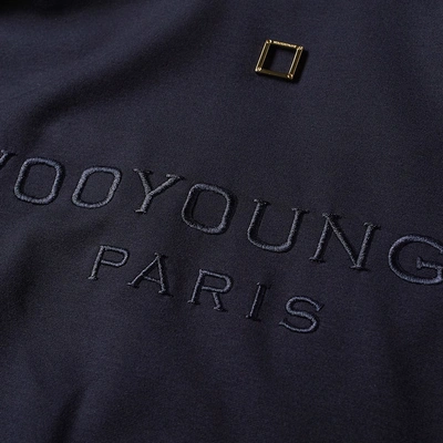 Shop Wooyoungmi Repeat Logo Track Jacket In Blue
