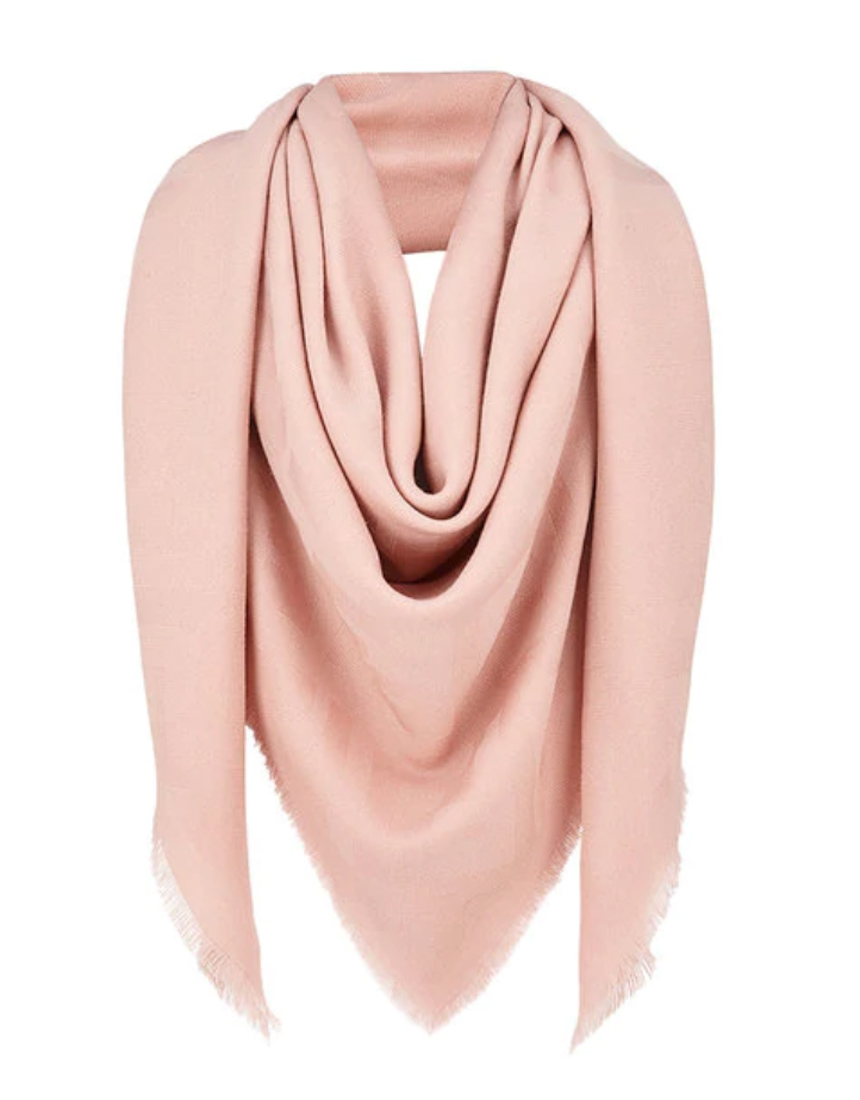 pink silk and wool shawl fendi