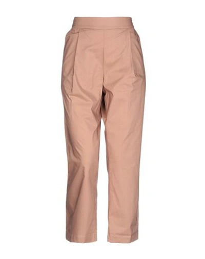 Shop Semicouture Pants In Light Brown