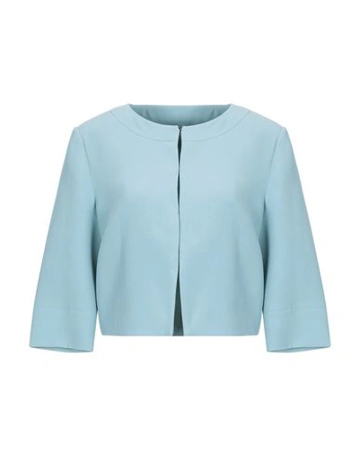 Shop Alberta Ferretti Suit Jackets In Sky Blue