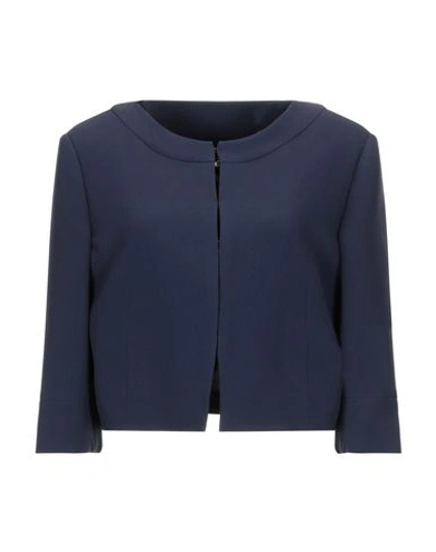 Shop Alberta Ferretti Suit Jackets In Dark Blue