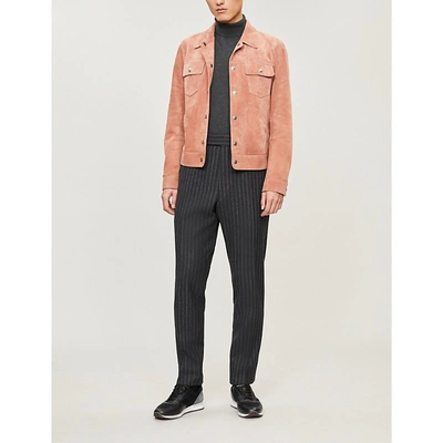 Shop Tom Ford Western Suede Jacket In Pink