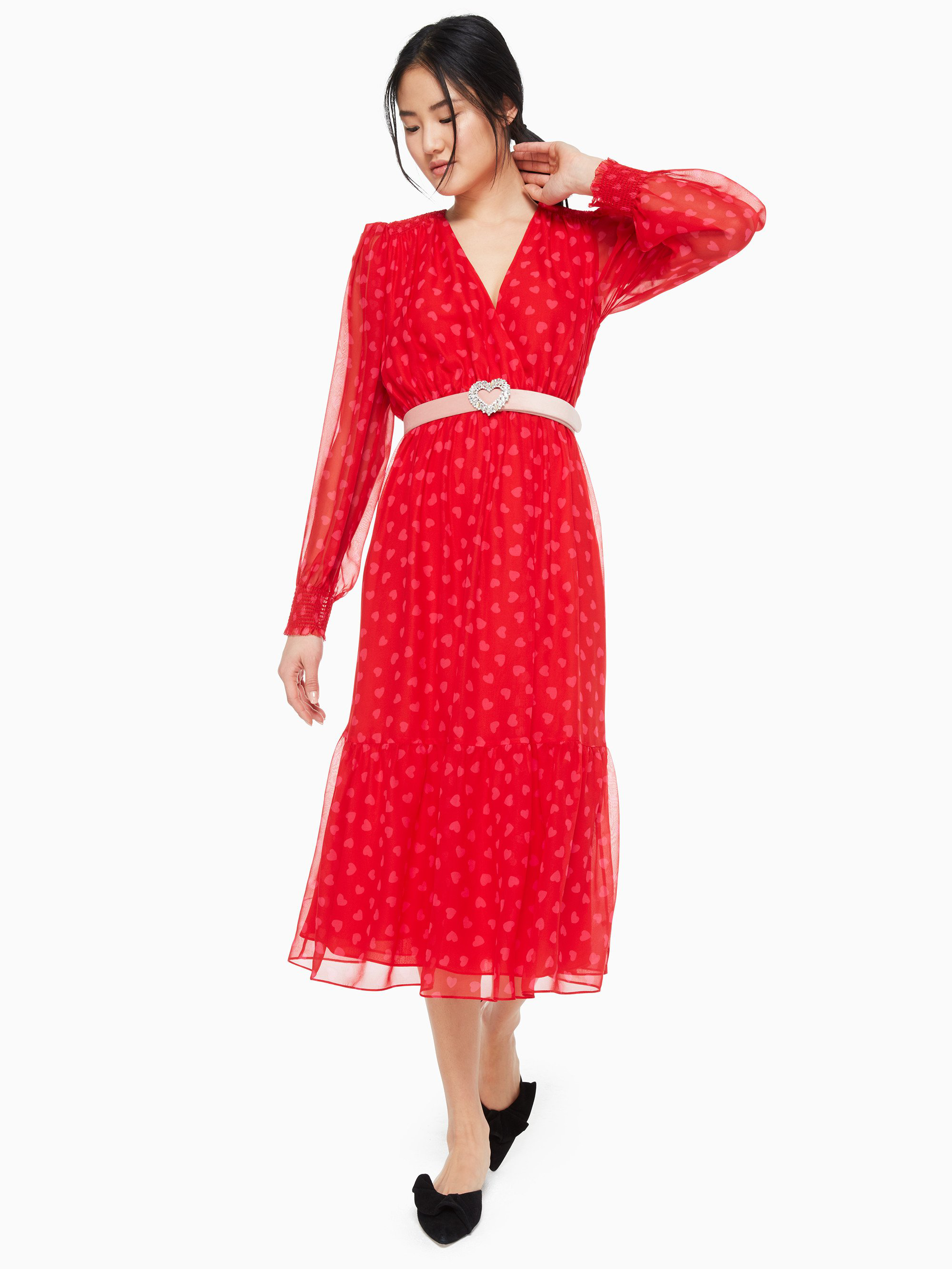 kate spade red heart dress