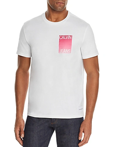 Shop Calvin Klein Jeans Est.1978 Logo-print Tee In Brilliant White