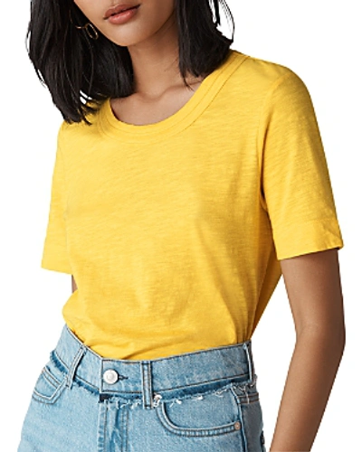 Shop Whistles Rosa Double-trimmed Tee In Yellow