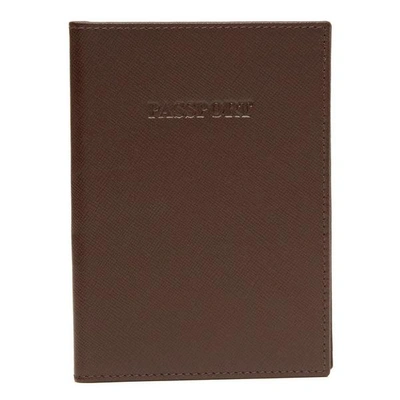 Shop Christys' Hats Richard Leather Passport Holder In Brown