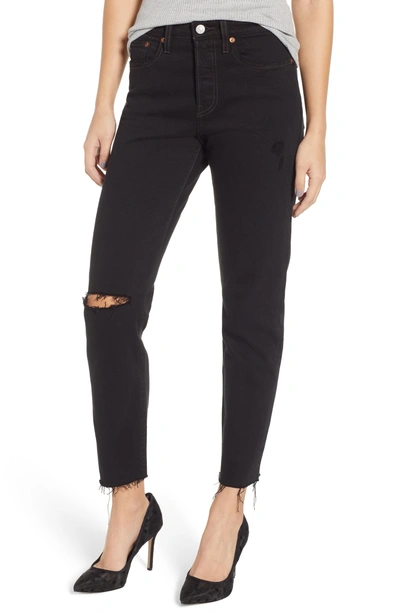 Levi's Wedgie Icon Fit High Waist Ripped Skinny Jeans In Black Desert |  ModeSens