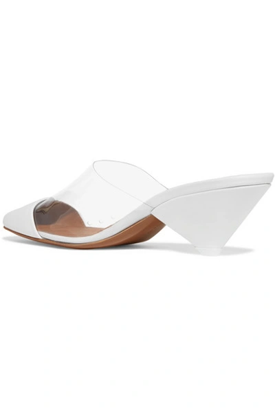 Shop Neous Eriopsis Leather And Pvc Mules In White