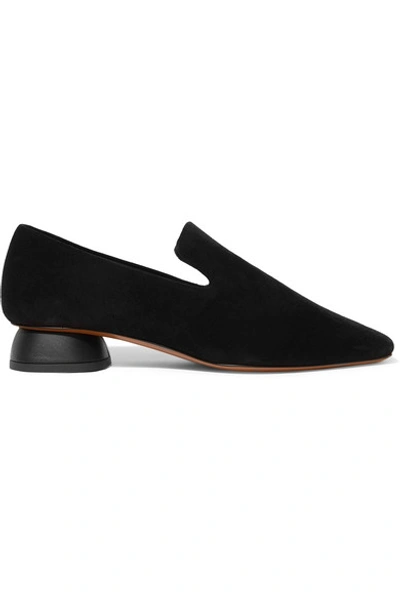 Shop Neous Thop Suede Loafers In Black
