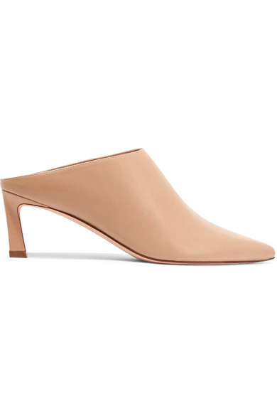 stuart weitzman mira leather mules