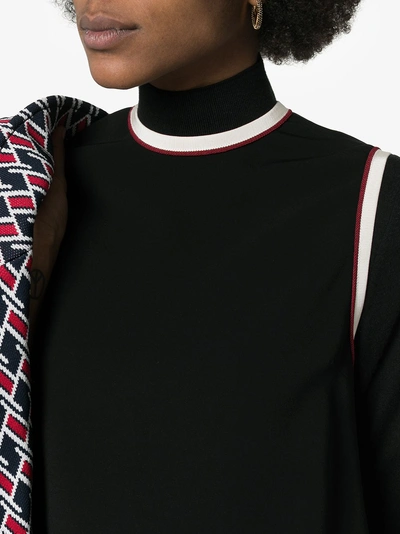 Shop Gucci Stretch Viscose Tunic In Black