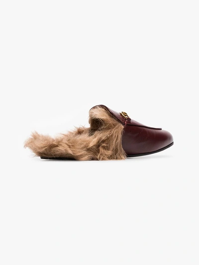 Shop Gucci Slipper Princetown In Pelle In Red