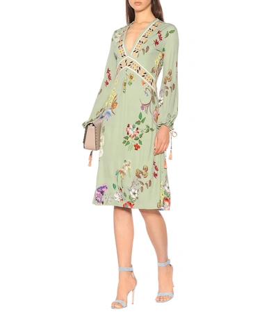 Shop Etro Floral-printed Dress In Green