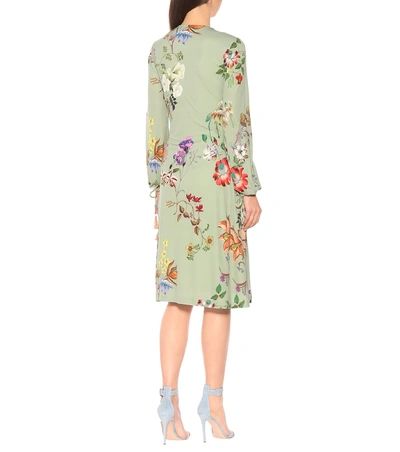 Shop Etro Floral-printed Dress In Green