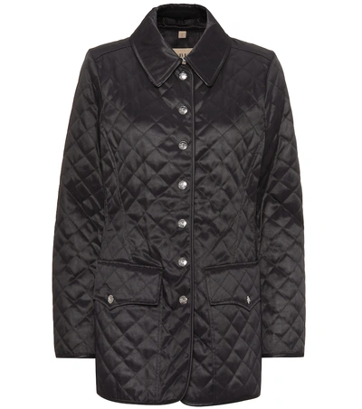 Shop Burberry Quilted Jacket In Black