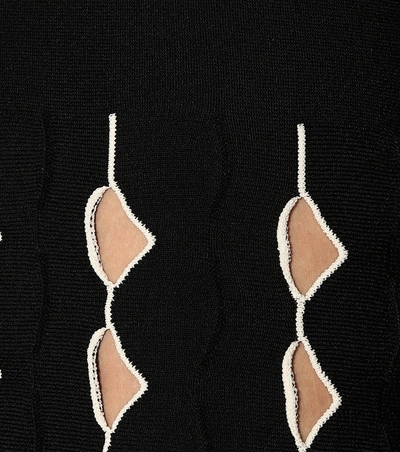 Shop Alexander Mcqueen Knit Midi Skirt In Black