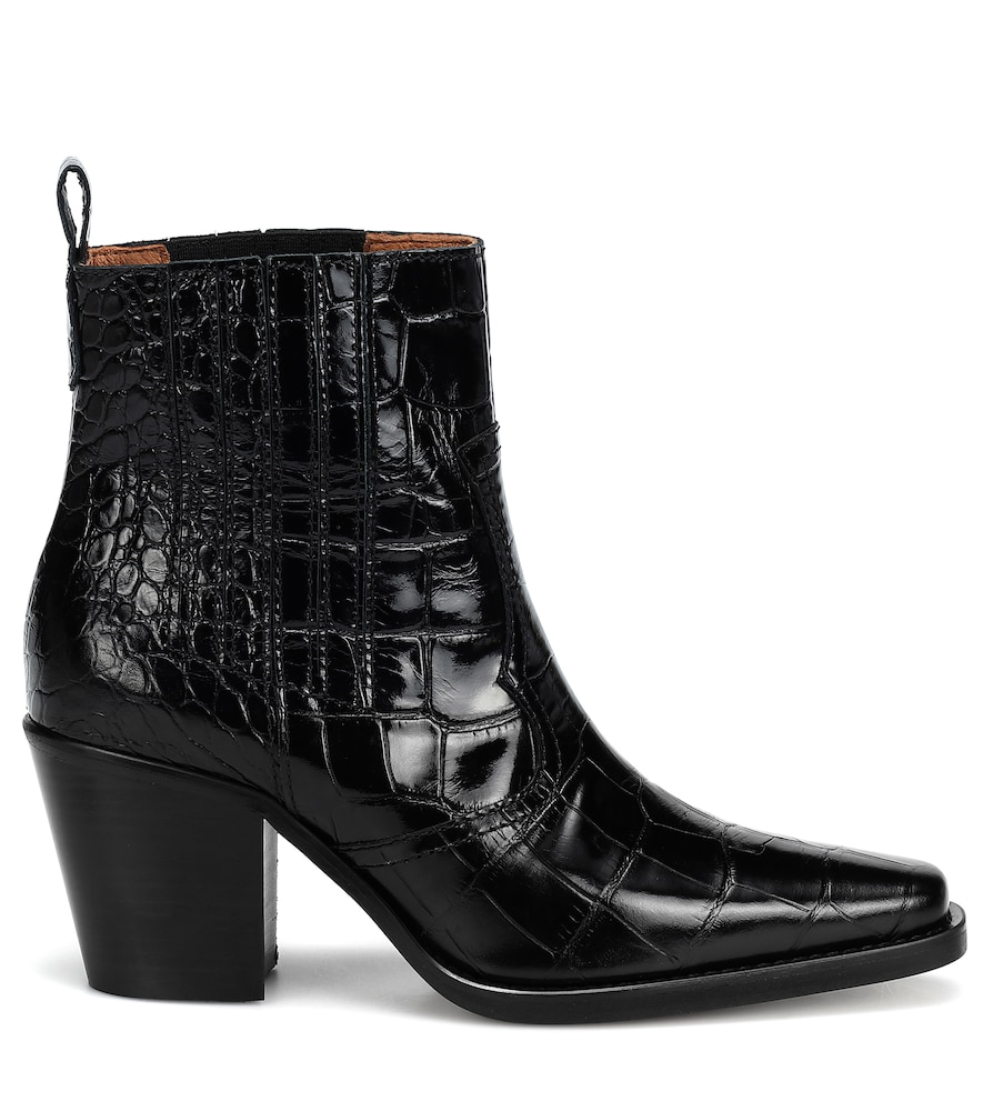 ganni callie boots black
