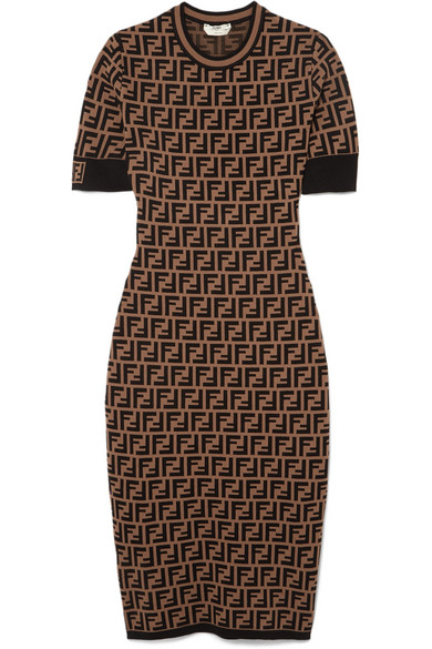 brown fendi dress